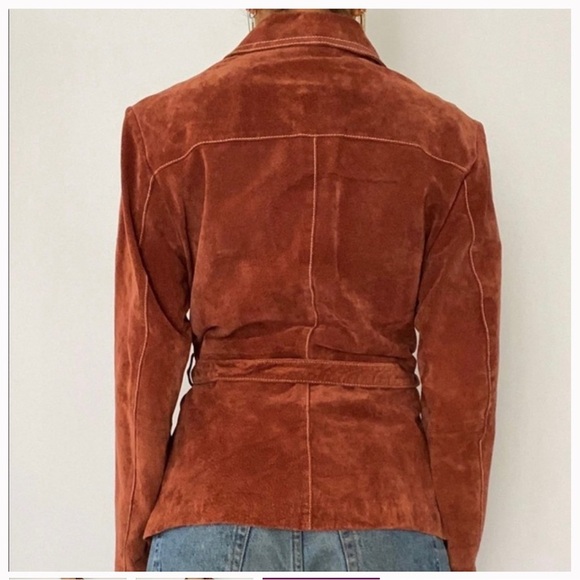 Wilsons Leather Genuine Leather Women’s Jacket Large Belted Button Front Rodeo - Picture 13 of 13